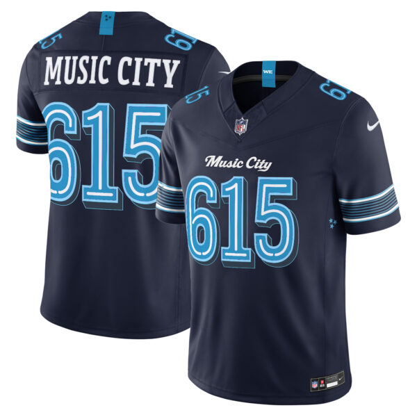 Tennessee Titans Music City 615 2026 Rivalries Vapor Limited Jersey - All Stitched