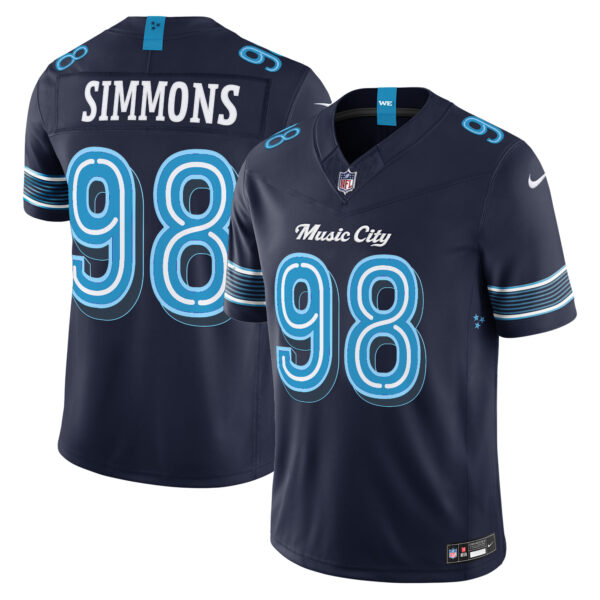 Tennessee Titans Jeffery Simmons 2026 Rivalries Vapor Limited Jersey - All Stitched