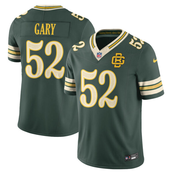 Green Bay Packers Rashan Gary 2026 Rivalries Vapor Limited Jersey - All Stitched