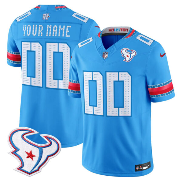 Houston Texans 2026 "Rivalries" Vapor Limited Custom Jersey - All Stitched - Blue