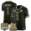 New York Giants Malik Nabers 2026 Salute To Service Vapor Jersey - All Stitched - Camo