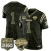 Carolina Panthers Team 2026 Salute To Service Edition Vapor Jersey - All Stitched - Camo