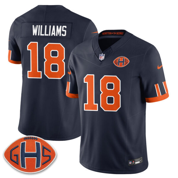 Chicago Bears Caleb Williams Rivalries Vapor Limited Jersey - All Stitched - Navy