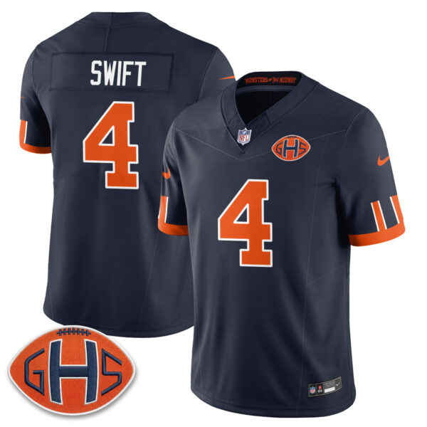 Chicago Bears D'Andre Swift Rivalries Vapor Limited Jersey - All Stitched - Navy