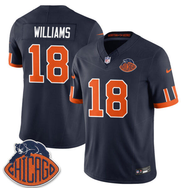 Chicago Bears Caleb Williams Rivalries Vapor Limited Jersey V2 - All Stitched - Navy