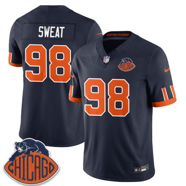 Chicago Bears Montez Sweat Rivalries Vapor Limited Jersey V2 - All Stitched - Navy