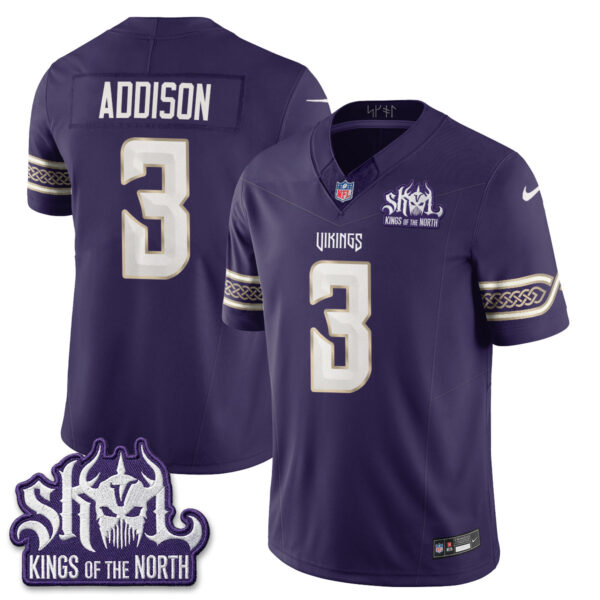 Minnesota Vikings Jordan Addison 2026 Rivalries Vapor Limited Jersey V2 - All Stitched