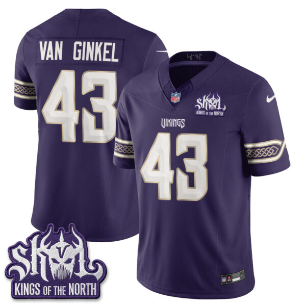 Minnesota Vikings Andrew Van Ginkel 2026 Rivalries Vapor Limited Jersey V2 - All Stitched