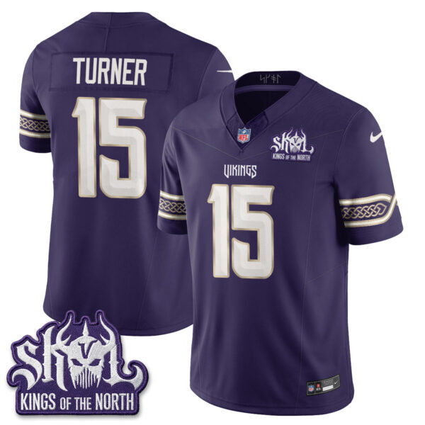 Minnesota Vikings Dallas Turner 2026 Rivalries Vapor Limited Jersey V2 - All Stitched