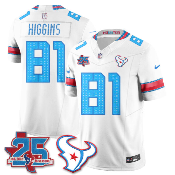 Houston Texans Jayden Higgins 2026 Rivalries Vapor Limited Jersey - All Stitched