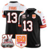 Tampa Bay Buccaneers Mike Evans 2-Time Champions Patch Throwback Vapor Limited Jersey - All Stitched - Black Alternate