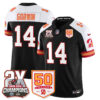 Tampa Bay Buccaneers Chris Godwin 2-Time Champions Patch Throwback Vapor Limited Jersey - All Stitched - Black Alternate