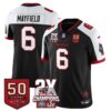 Tampa Bay Buccaneers Baker Mayfield 2-Time Champions Patch Vapor Limited Jersey - All Stitched - Black Alternate