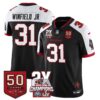 Tampa Bay Buccaneers Antoine Winfield Jr 2-Time Champions Patch Vapor Limited Jersey - All Stitched - Black Alternate