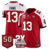 Tampa Bay Buccaneers Mike Evans 2-Time Champions Patch Vapor Limited Jersey - All Stitched - Red Alternate