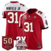 Tampa Bay Buccaneers Antoine Winfield Jr 2-Time Champions Patch Vapor Limited Jersey - All Stitched - Red Alternate