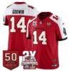 Tampa Bay Buccaneers Chris Godwin 2-Time Champions Patch Vapor Limited Jersey - All Stitched - Red Alternate