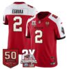 Tampa Bay Buccaneers Emeka Egbuka 2-Time Champions Patch Vapor Limited Jersey - All Stitched - Red Alternate