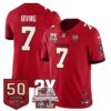 Tampa Bay Buccaneers Bucky Irving 2-Time Champions Patch Vapor Limited Jersey - All Stitched - Red