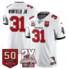 Tampa Bay Buccaneers Antoine Winfield Jr 2-Time Champions Patch Vapor Limited Jersey - All Stitched - White