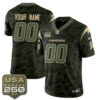 Los Angeles Chargers 2026 Salute to Service Vapor Custom Jersey - All Stitched - Camo