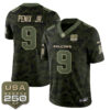 Atlanta Falcons Michael Penix Jr. 2026 Salute to Service Vapor Jersey - All Stitched - Camo