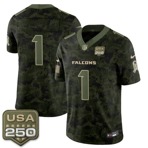 Atlanta Falcons Team 2026 Salute to Service Vapor Jersey - All Stitched - Camo