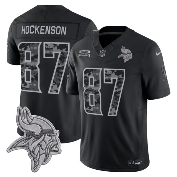 Minnesota Vikings T.J. Hockenson 2026 Salute to Service Vapor Limited Jersey - All Stitched