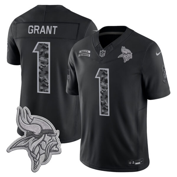 Minnesota Vikings Bud Grant 2026 Salute to Service Vapor Limited Jersey - All Stitched