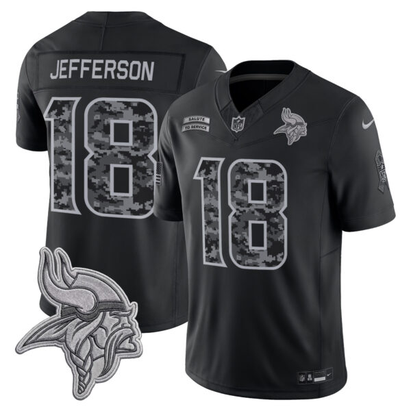 Minnesota Vikings Aaron Jones 2026 Salute to Service Vapor Limited Jersey - All Stitched