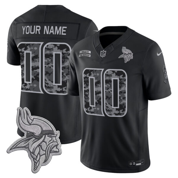 Minnesota Vikings 2026 Salute to Service Vapor Limited Custom Jersey - All Stitched