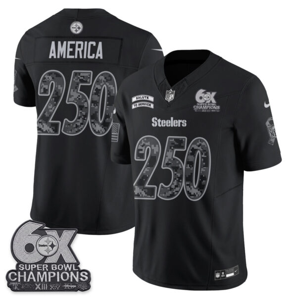 Pittsburgh Steelers America 2026 Salute to Service Edition Vapor Jersey - All Stitched