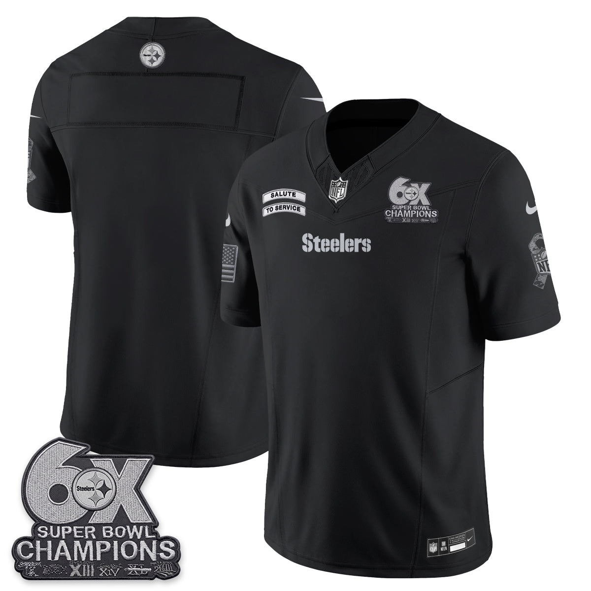 Pittsburgh Steelers Team 2026 Salute to Service Edition Vapor Jersey - All Stitched