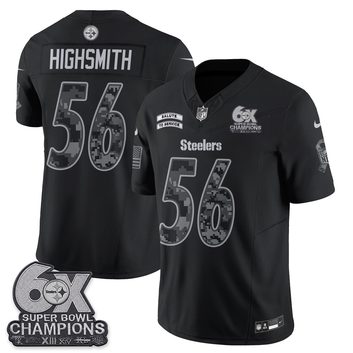 Pittsburgh Steelers Alex Highsmith 2026 Salute to Service Edition Vapor Jersey - All Stitched