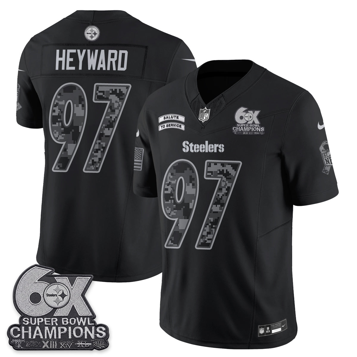 Pittsburgh Steelers Cameron Heyward 2026 Salute to Service Edition Vapor Jersey - All Stitched