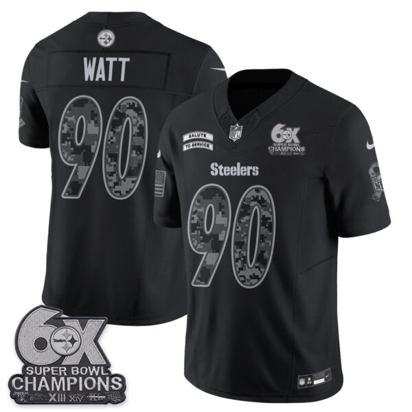 Pittsburgh Steelers T. J. Watt 2026 Salute to Service Edition Vapor Jersey - All Stitched