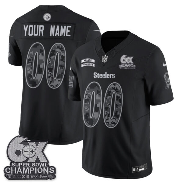 Pittsburgh Steelers 2026 Salute to Service Edition Vapor Custom Jersey - All Stitched