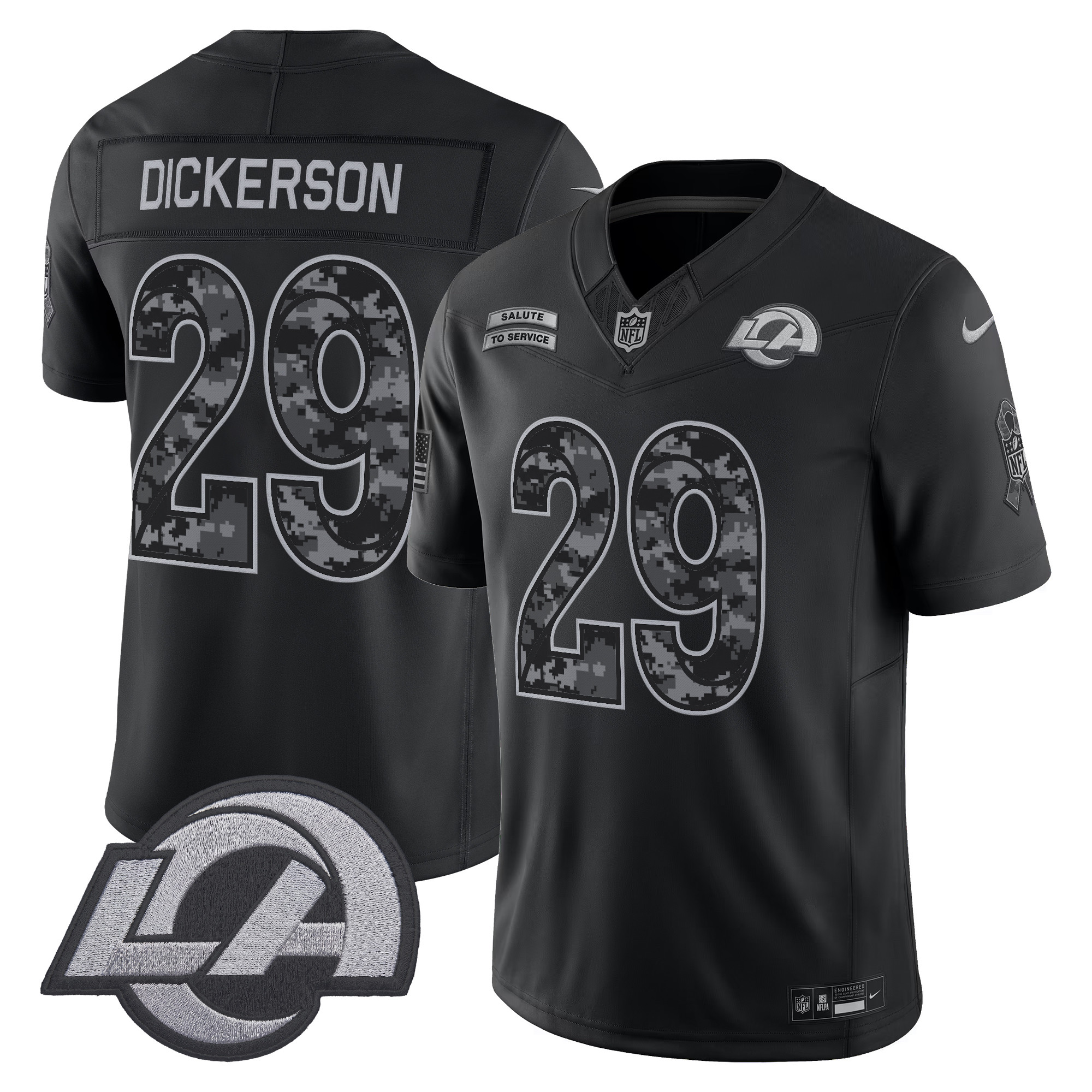 Los Angeles Rams Eric Dickerson 2026 Salute to Service Vapor Limited Jersey - All Stitched