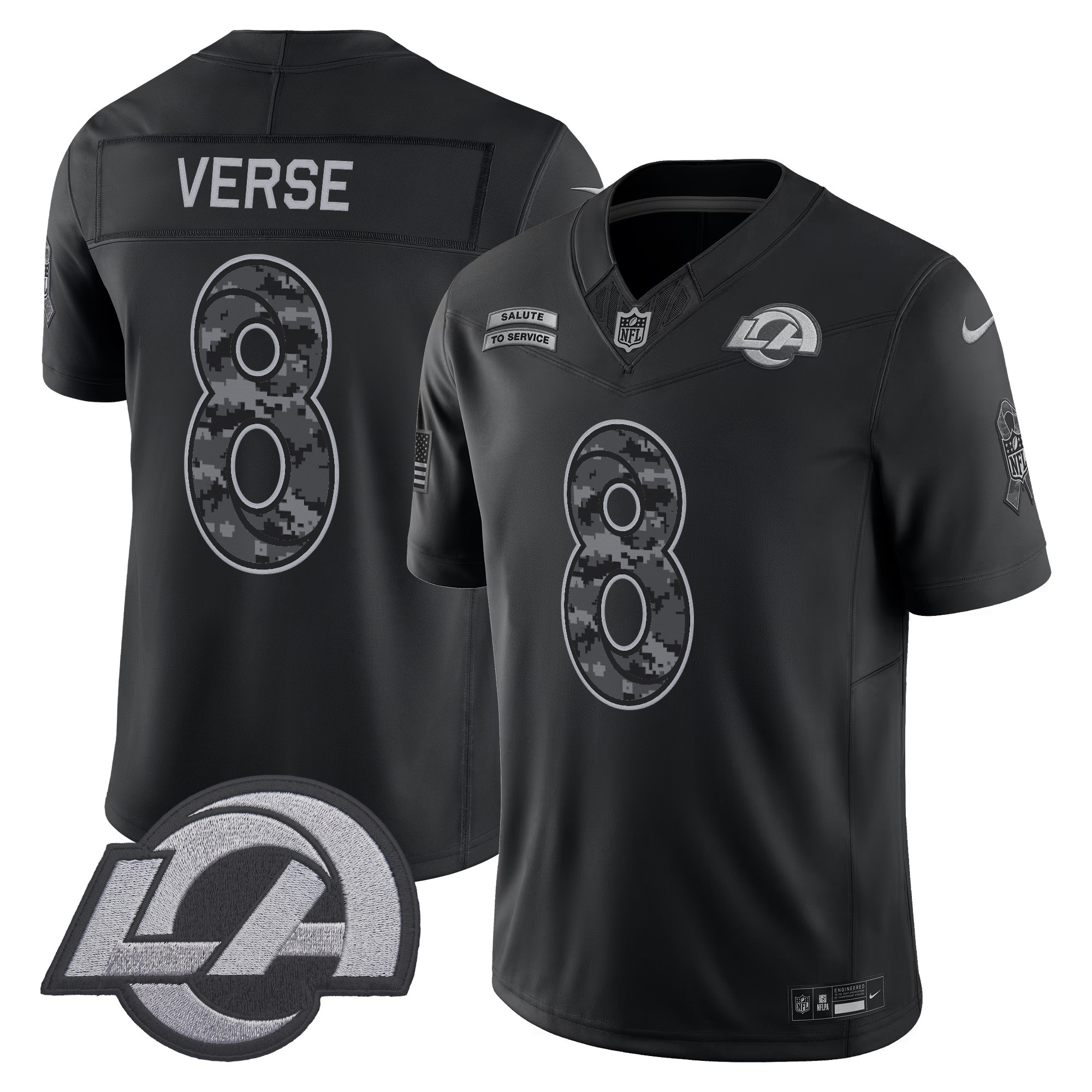 Los Angeles Rams Jared Verse 2026 Salute to Service Vapor Limited Jersey - All Stitched