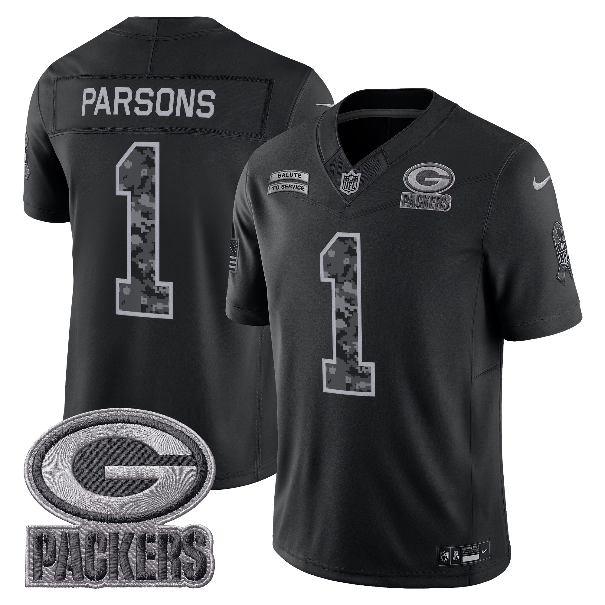 Green Bay Packers Micah Parsons 2026 Salute to Service Vapor Limited Jersey - All Stitched