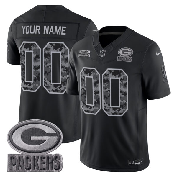 Green Bay Packers 2026 Salute to Service Vapor Limited Custom Jersey - All Stitched