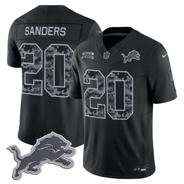 Detroit Lions Barry Sanders 2026 Salute to Service Vapor Limited Jersey - All Stitched