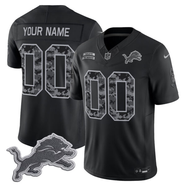 Detroit Lions 2026 Salute to Service Vapor Limited Custom Jersey - All Stitched