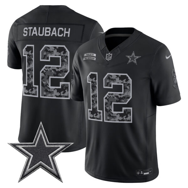 Dallas Cowboys Roger Staubach 2026 Salute to Service Vapor Limited Jersey - All Stitched