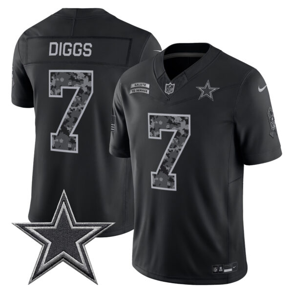 Dallas Cowboys Trevon Diggs 2026 Salute to Service Vapor Limited Jersey - All Stitched