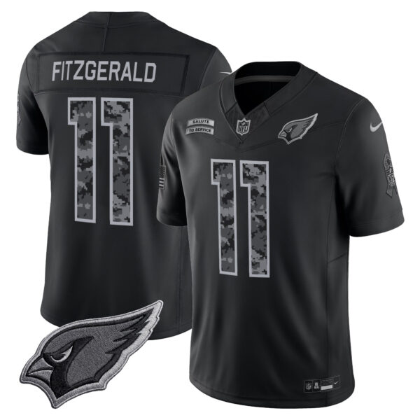 Arizona Cardinals Larry Fitzgerald 2026 Salute to Service Vapor Limited Jersey - All Stitched