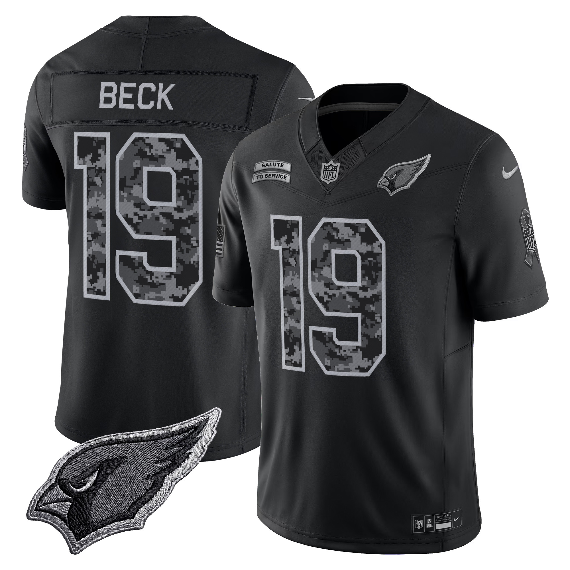 Arizona Cardinals Carson Beck 2026 Salute to Service Vapor Limited Jersey - All Stitched