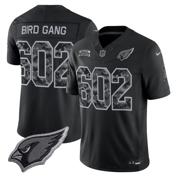 Arizona Cardinals Bird Gang 602 2026 Salute to Service Vapor Limited Jersey - All Stitched
