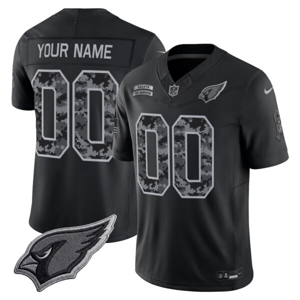 Arizona Cardinals 2026 Salute to Service Vapor Limited Custom Jersey - All Stitched