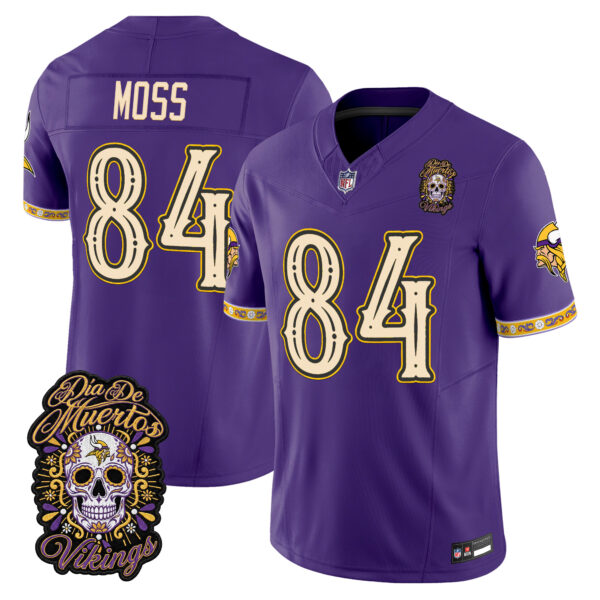 Minnesota Vikings Randy Moss Dia de los Muertos Vapor Limited Jersey - All Stitched